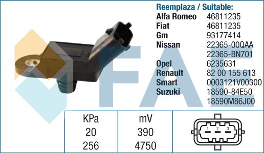 FAE AE15019 Boost Pressure Sensor