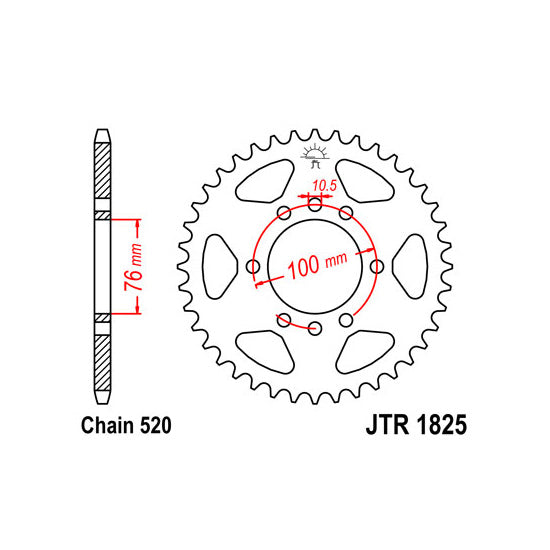 JT JTR1825,47 Chain Sprocket