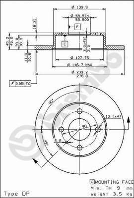 OE IVECO 93161568 Disc Brake Caliper Repair Kit