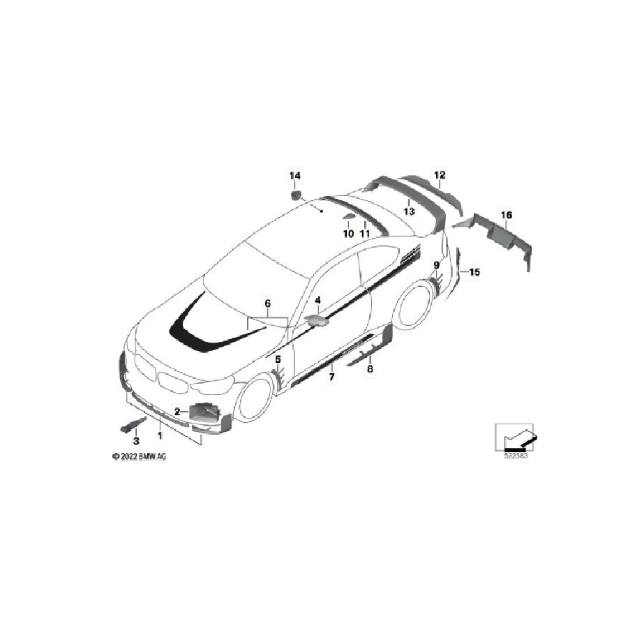 Genuine BMW 51125A46B51 G87 M2 M Performance Carbon Rear Diffuser | ML Performance US Car Parts