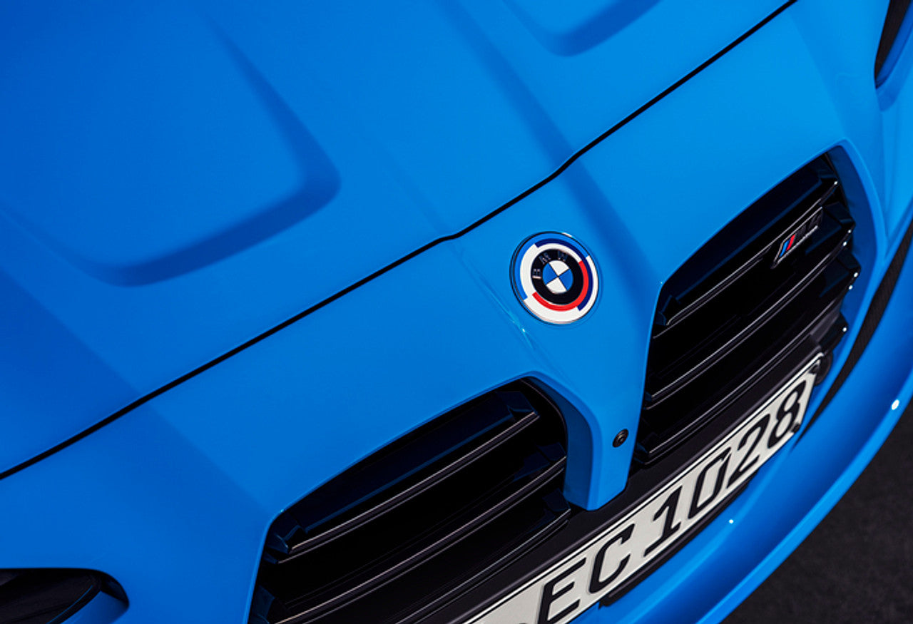Genuine BMW G80 G81 G82 G83 74mm 50th Anniversary Front Hood Emblem (M3, M3 Competition, M4 & M4 Competition) - ML Perfromance UK
