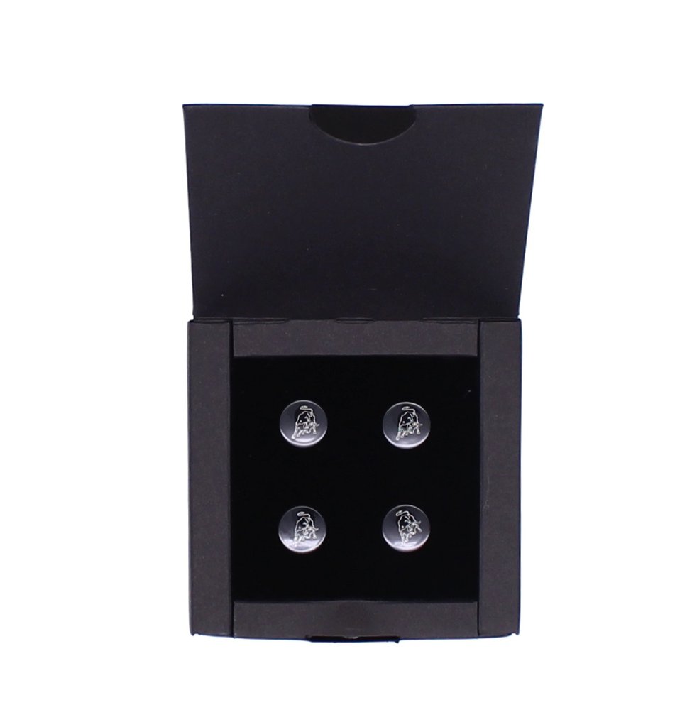Genuine Lamborghini Valve Caps with Emblem Kit (Urus, Huracan, Huracan STO & Aventador)