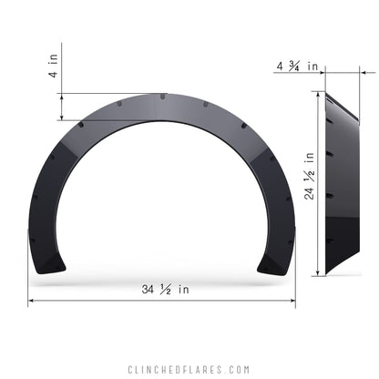 Clinched “Glider” 12cm (4.7″) Fender Flares