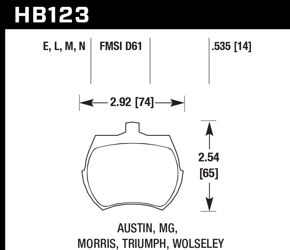 Hawk Performance HB123D.535 ER-1 Brake Pads Front