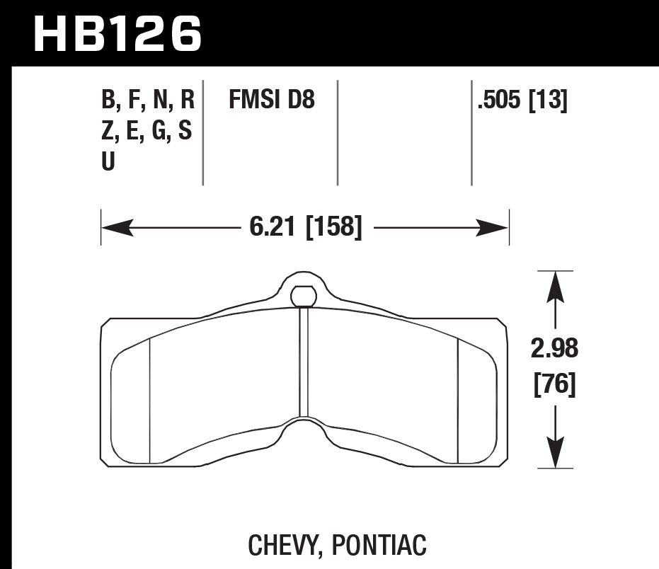 Hawk Performance HB126E.505 Blue 9012 Brake Pads Front