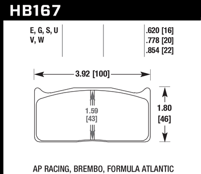 Hawk Performance HB167G.854 DTC-60 Brake Pads