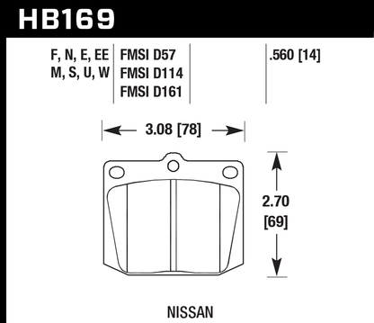 Hawk Performance HB169B.560 HPS 5.0 Brake Pads Front