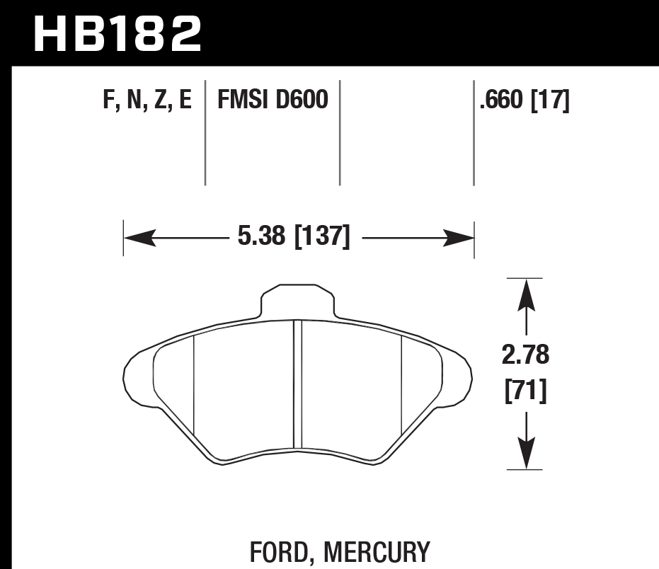 Hawk Performance HB182E.660 Blue 9012 Brake Pads Front