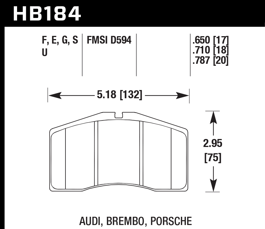 Hawk Performance HB184Q.650 DTC-80 Brake Pads Front