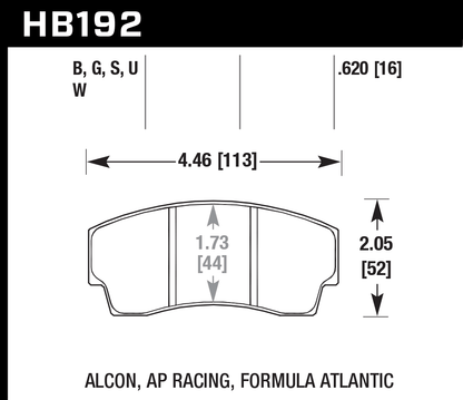 Hawk Performance HB192D.620 ER-1 Brake Pads