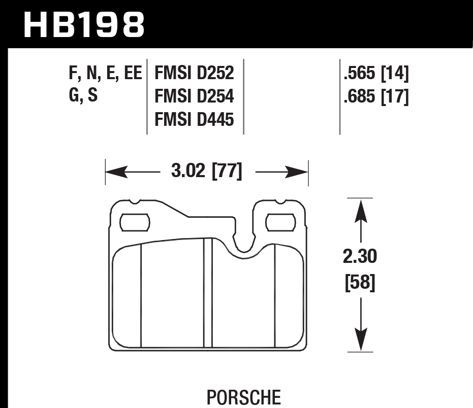 Hawk Performance HB198F.685 HPS Brake Pads Rear