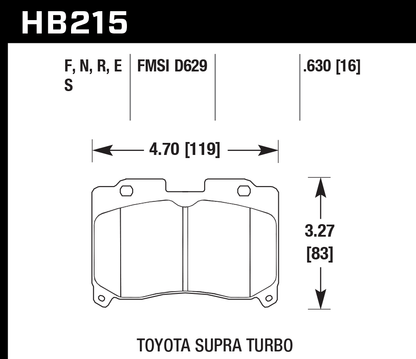 Hawk Performance HB215S.630 HT-10 Brake Pads Front