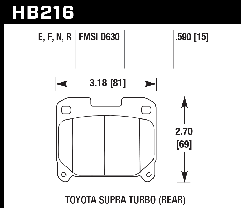 Hawk Performance HB216N.590 HP Plus Brake Pads Rear