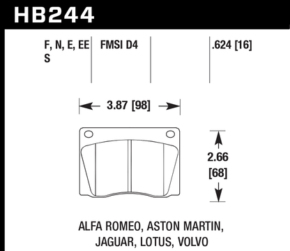 Hawk Performance HB244D.624 ER-1 Brake Pads Front