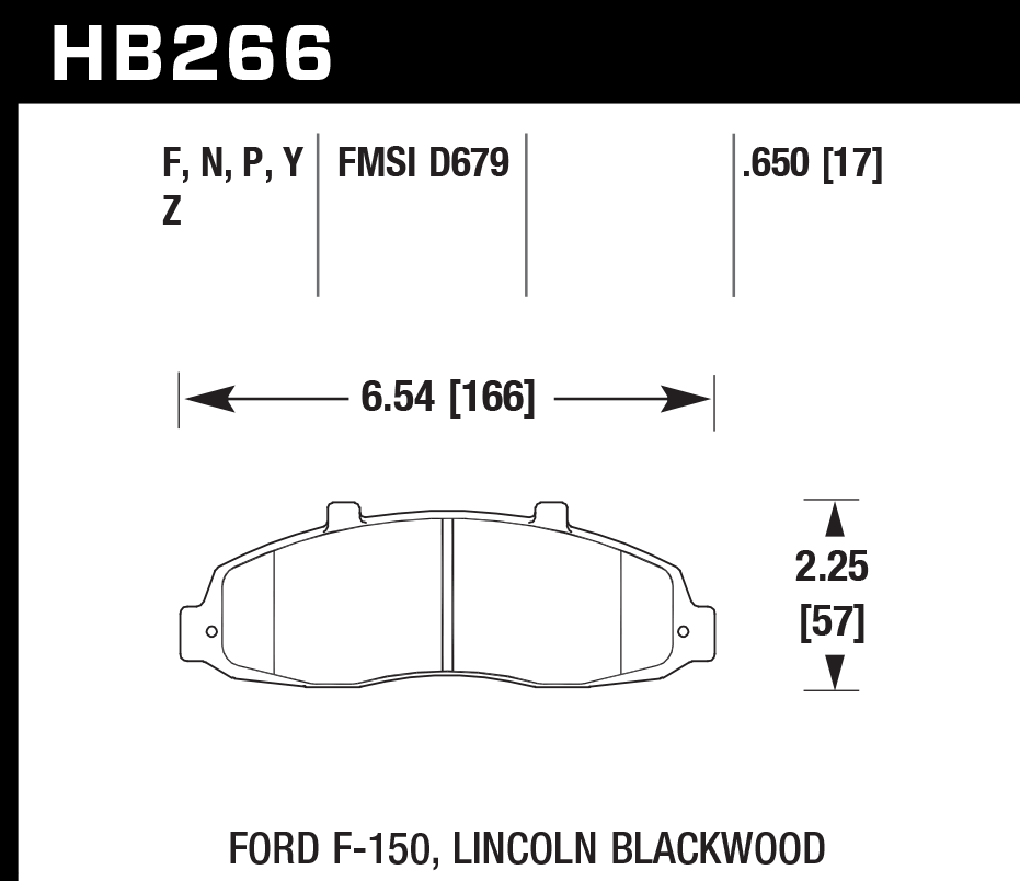 Hawk Performance HB266P.650 SuperDuty Brake Pads Front