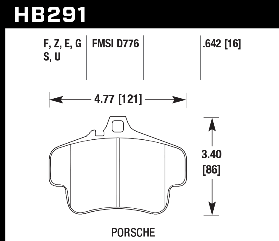 Hawk Performance HB291Z.642 PC Brake Pads Front