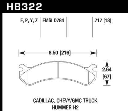 Hawk Performance HB322P.717 SuperDuty Brake Pads Rear