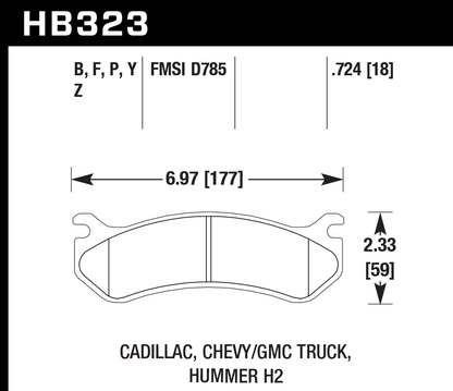 Hawk Performance HB323F.724 HPS Brake Pads Front