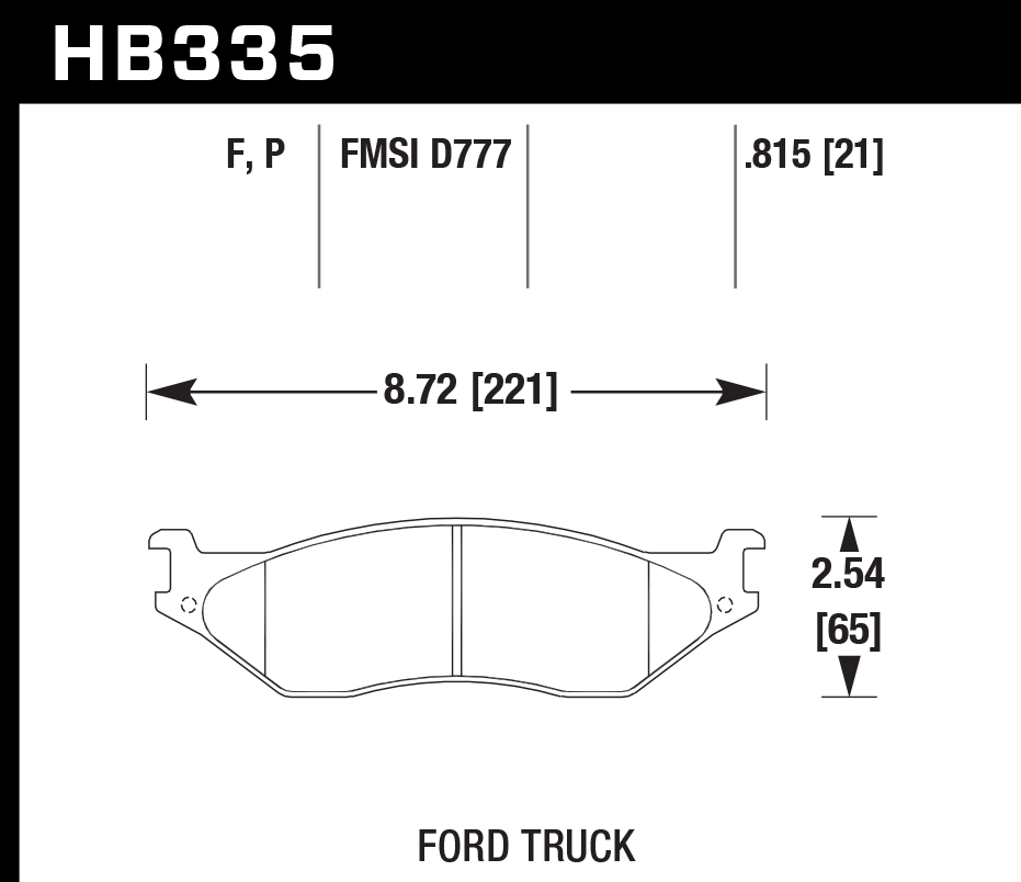 Hawk Performance HB335P.815 SuperDuty Brake Pads Front