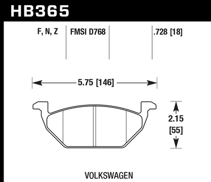 Hawk Performance HB365B.728 HPS 5.0 Brake Pads Front