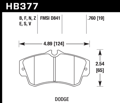 Hawk Performance HB377E.760 Blue 9012 Brake Pads Front