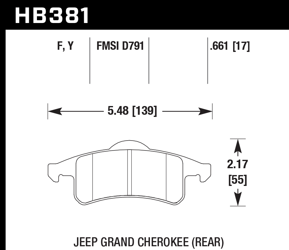 Hawk Performance HB381Y.661 LTS Brake Pads Rear