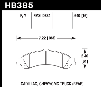 Hawk Performance HB385F.640 HPS Brake Pads Rear