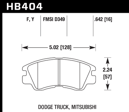 Hawk Performance HB404Y.642 LTS Brake Pads Front