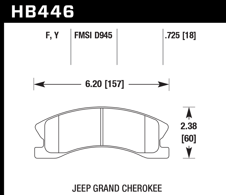 Hawk Performance HB446Y.725 LTS Brake Pads Rear