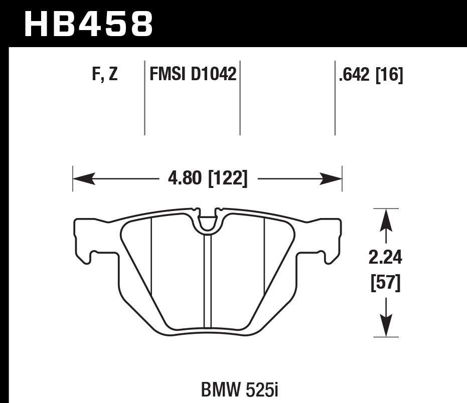Hawk Performance HB458B.642 HPS 5.0 Brake Pads Rear