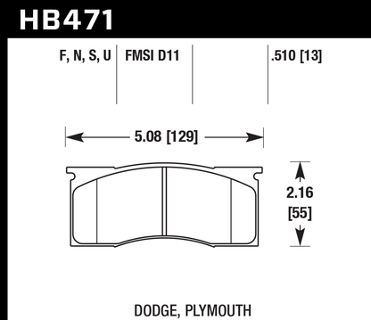 Hawk Performance HB471B.510 HPS 5.0 Brake Pads Front