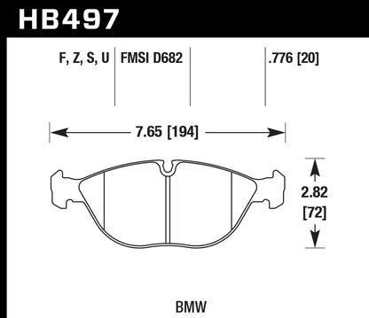 Hawk Performance HB497G.776 DTC-60 Brake Pads Front