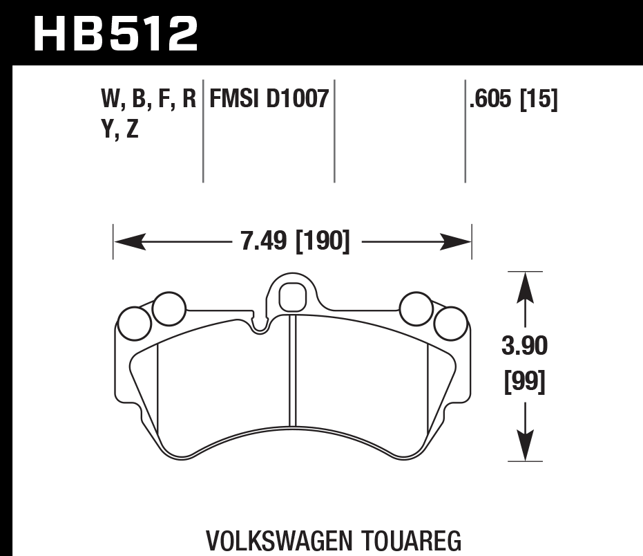 Hawk Performance HB512W.605 DTC-30 Brake Pads Front