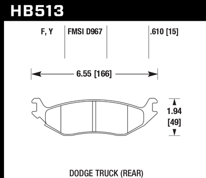 Hawk Performance HB513F.610 HPS Brake Pads Rear
