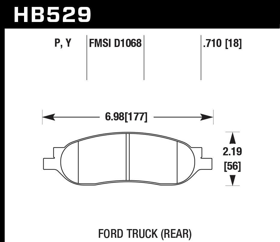 Hawk Performance HB529P.710 SuperDuty Brake Pads Rear