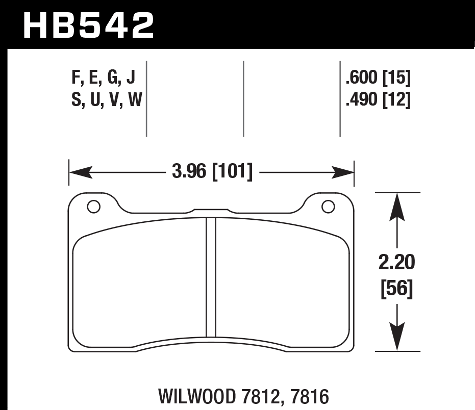 Hawk Performance HB542B.490 HPS 5.0 Brake Pads