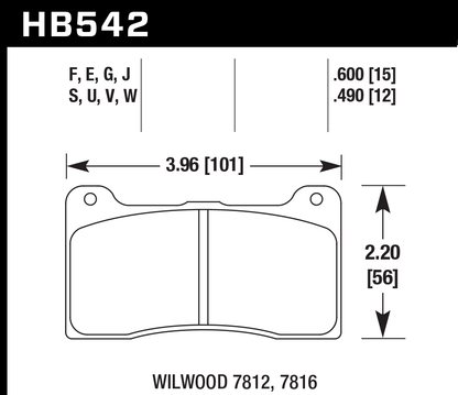 Hawk Performance HB542B.490 HPS 5.0 Brake Pads