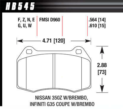 Hawk Performance HB545B.564 HPS 5.0 Brake Pads Front