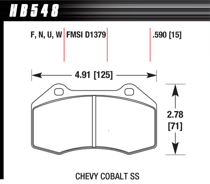 Hawk Performance HB548G.510 DTC-60 Brake Pads Front