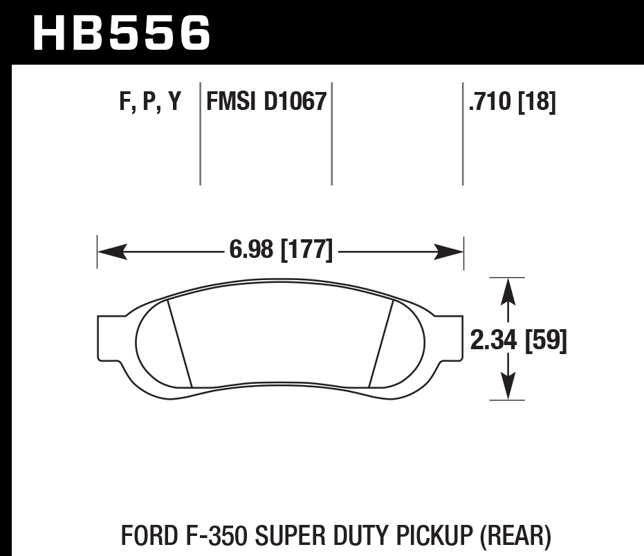 Hawk Performance HB556P.710 SuperDuty Brake Pads Rear