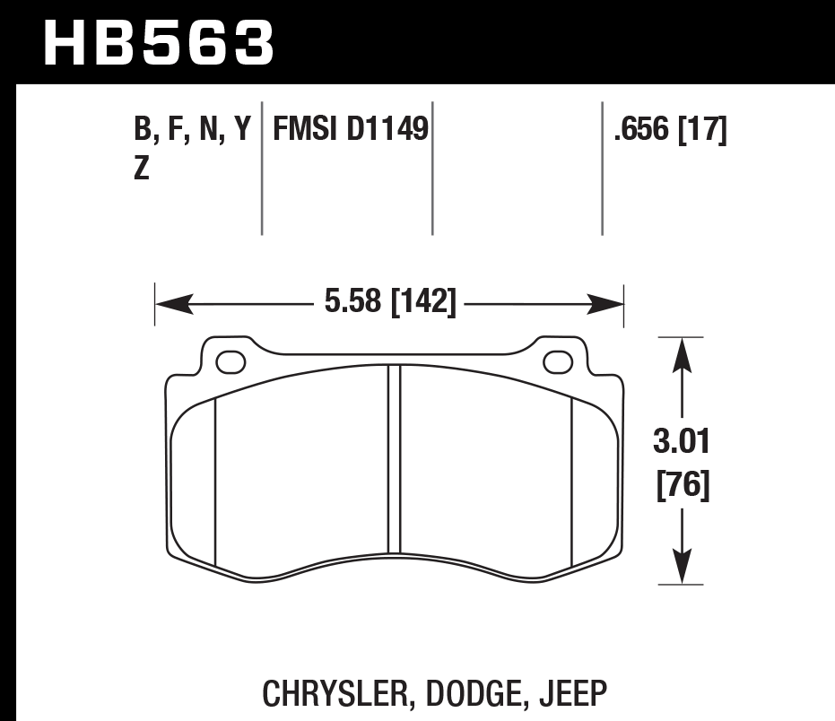 Hawk Performance HB563Y.656 LTS Brake Pads Front