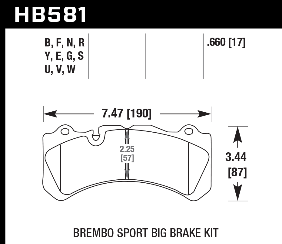 Hawk Performance HB581G.660 DTC-60 Brake Pads Front