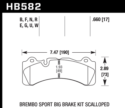 Hawk Performance HB582F.660 HPS Brake Pads