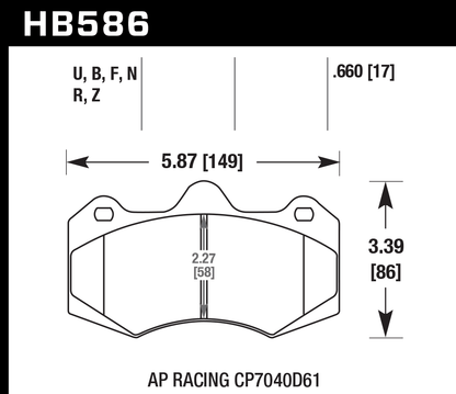 Hawk Performance HB586B.660 HPS 5.0 Brake Pads