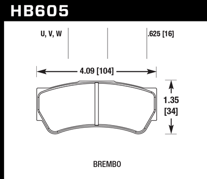Hawk Performance HB605D.625 ER-1 Brake Pads