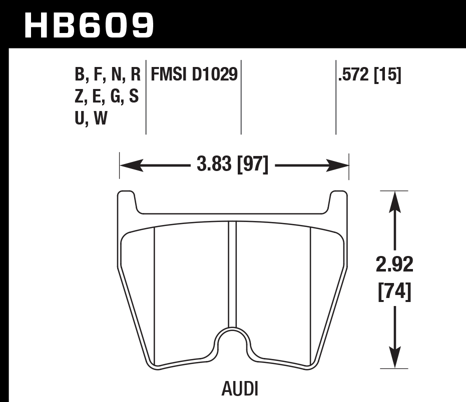 Hawk Performance HB609N.572 HP Plus Brake Pads Front