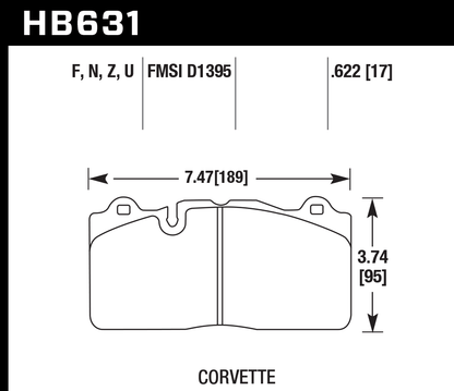 Hawk Performance HB631N.622 HP Plus Brake Pads Front