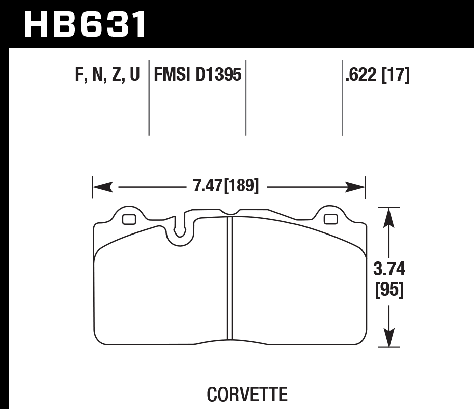 Hawk Performance HB631D.622 ER-1 Brake Pads Front