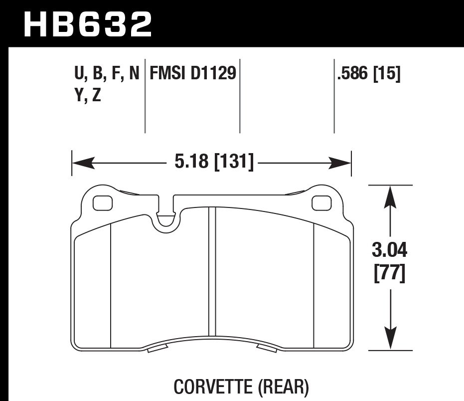 Hawk Performance HB632B.586 HPS 5.0 Brake Pads Rear