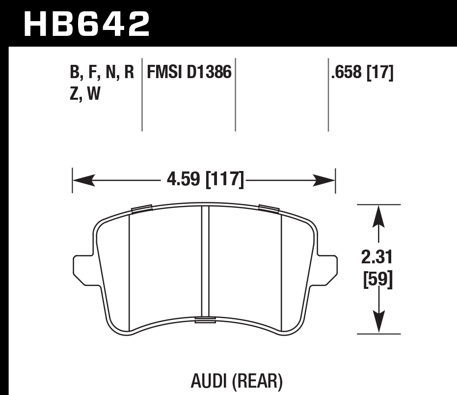 Hawk Performance HB642W.658 DTC-30 Brake Pads Rear
